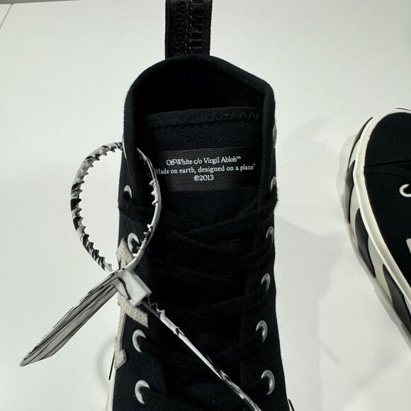 Off-White High-Top Vulcanised Sneakers, Size 44/ US 11 - Picture 8 of 17